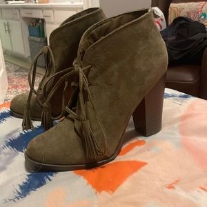 Lace-up Suede Booties!